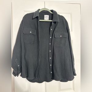 Aerie Size Large Waffle Knit Shacket